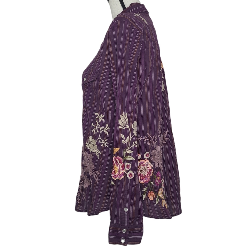 Johnny Was Workshop Brittany Patch Pocket Shirt W… - image 4